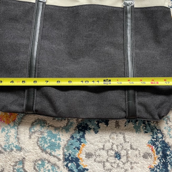 Black and White Canvas Tote Bag - New! - Laptop - Work - Fashion - Accessories - Picture 9 of 10